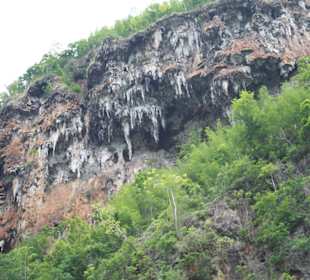 Klippen während der Fahrt