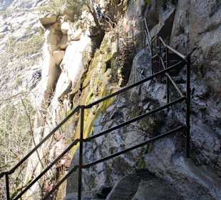 Weg zum Vernal Fall - Höhenangst?