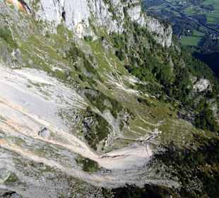 Blick aus der Gondel der Untersbergbahn