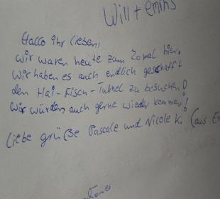 Unser Gästebucheintrag 2011