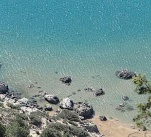 Widok z klasztoru na plażę