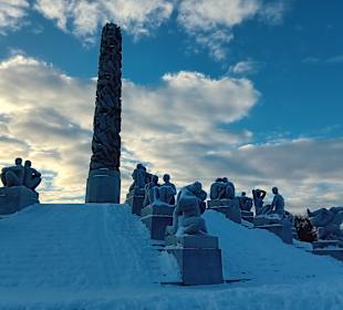 Der Figurenpark im Schnee
