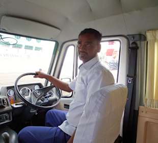 Unser Fahrer brachte uns sicher ans Ziel