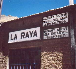 La Raya, höchstgelegener Punkt der Bahnstrecke