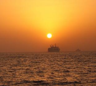 Sonnenuntergang auf der Caldera