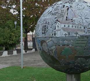 Stahlkugel "Langenargen gestern und heute"