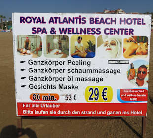 Werbung am Strand