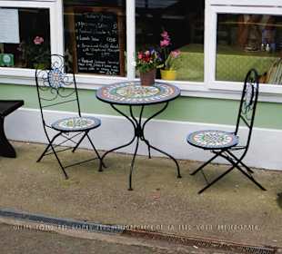 Einer der Außentische