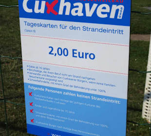 Infotafel zur Kurtaxe für Tagesgäste