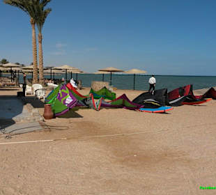 Blick auf Start und Landplatz