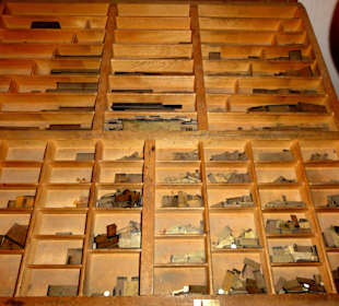 Setzkasten in der Druckerei