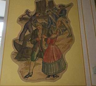 Wandmalereien zur Stadtgeschichte