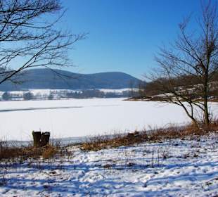 Der Stausee im Winter ein Traum
