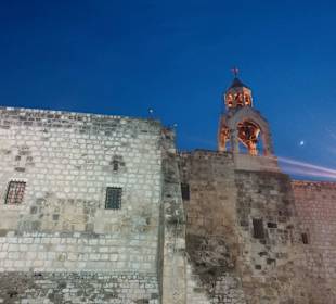 Geburtskirche Bethlehem am Abend