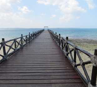 Der Bootssteg auf Prison Island