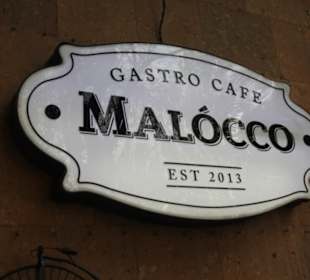 Malocco Cafe - Eingangstafel