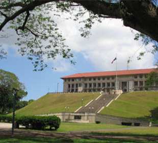 The nearby Panama Canal Administration building