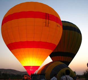 Ballonstart in Theben