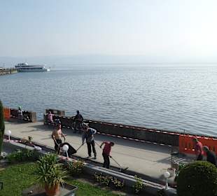 An der Promenade wir gearbeitet....