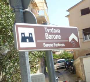 Festung Barone - Hinweistafel