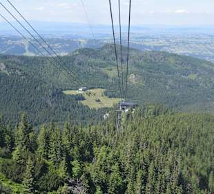 Auffahrt mit der Seilbahn