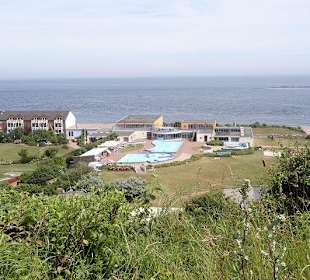 Blick auf das Schwimmbad