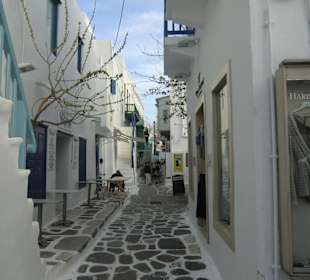 Enge Gassen auf Mykonos