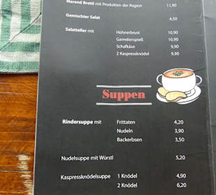 Speisekarte