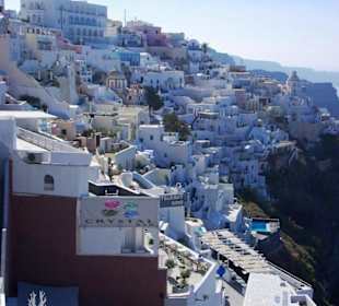 Santorin selbst im Bild Landschaft, Stadt