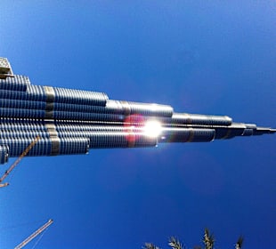 Die Sonne spiegelt sich