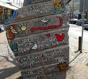 Stein der Botschaft Rückseite