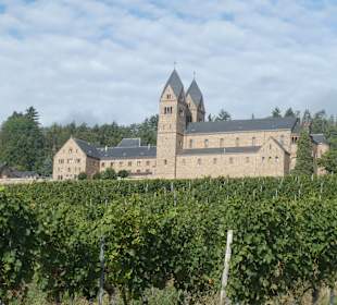 Blick zur Abtei St. Hildegard