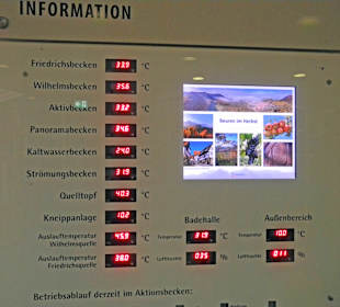 Inf über die Temperaturen in den Becken