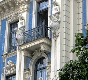 Detail eines berühmten Jugendstilhauses