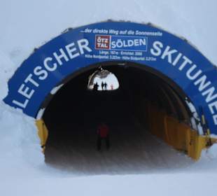 Gletscher Skitunnel
