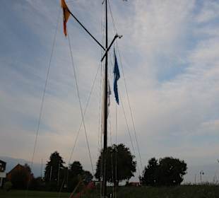 Fahnenmast am Bootshaus