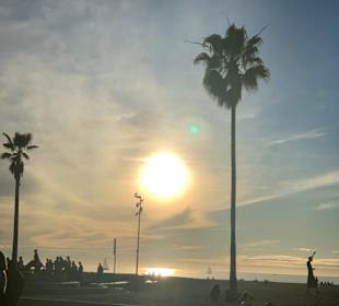 Am Santa Monica Peer Sonnenuntergang