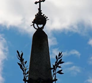 Die Kirchenspitze auch die verziert