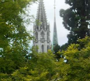 Blick vom Stadtgarten auf das Münster