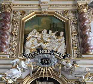 Detail spätbarocker Altar (1710)
