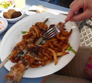 Hähnchen-Kebab im "The Old Man and the Sea"