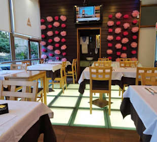 Blick in den Gastraum der Marisqueira Madureira