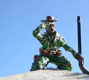 Figur auf der Fahrt der Jeep-Safari