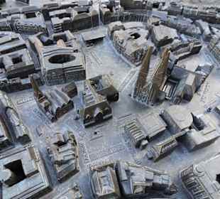 Ansichten vom Blinden-Stadtmodell Bremen