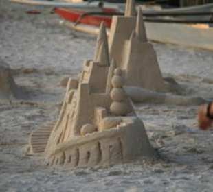 Sand Burg am Strand