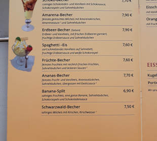 Speisekarte See Nami