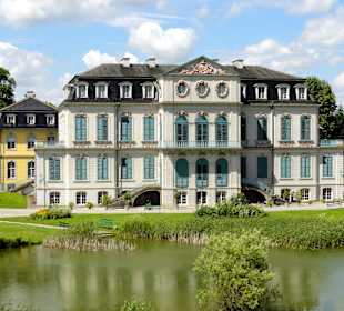 Parkseite des Schlosses mit Teich