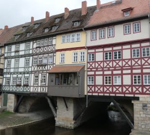 Blick zur Krämerbrücke von Erfurt