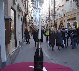 Blick in die Salzburger Getreidegasse, Dez 2009