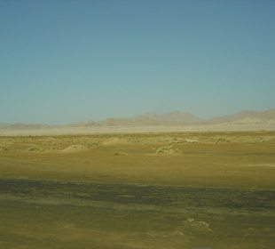 Blick in die Wüste beim Start